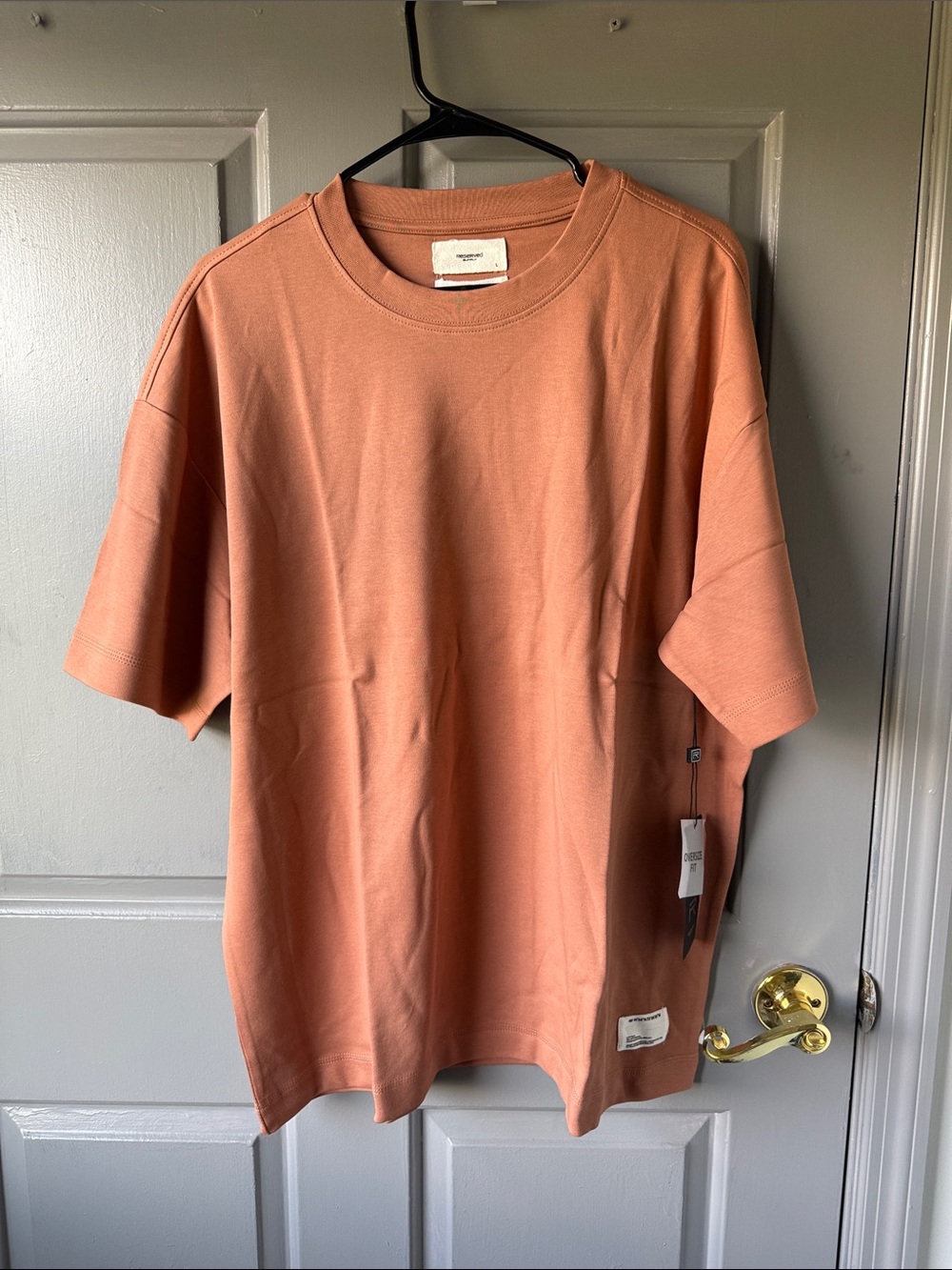 Reserved Oversized Crewneck T-Shirt in Terracotta